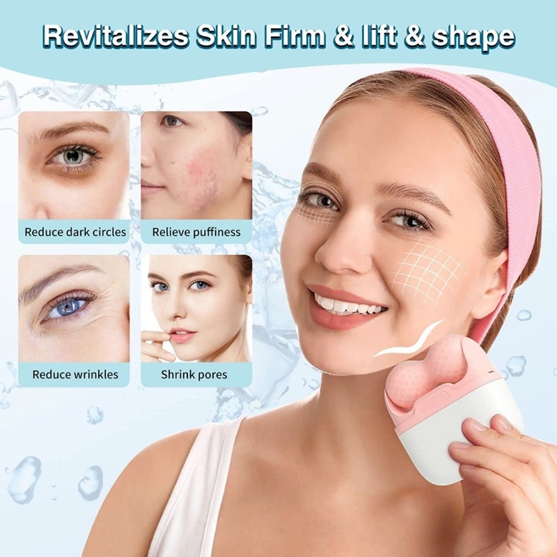 Dual Head Ice Roller for Face  - Face Ice Roller Puffiness ulasan dan harga