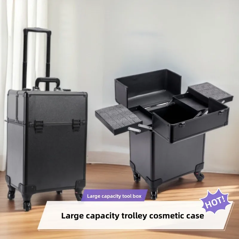 Rolling Cosmetic Luggage Organ - Nail Art ulasan dan harga