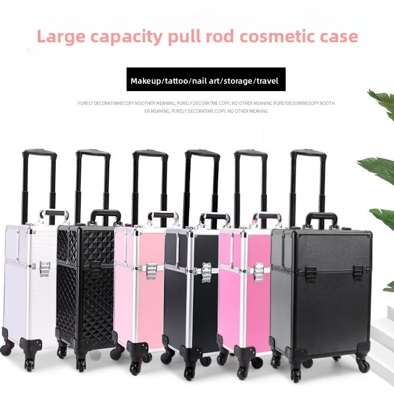 Rolling Cosmetic Luggage Organ - Nail Art ulasan dan harga