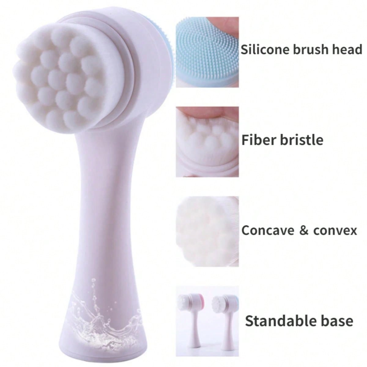 Double Sided Facial Cleanser S - Silicone Face Scrubber Electric ulasan dan harga