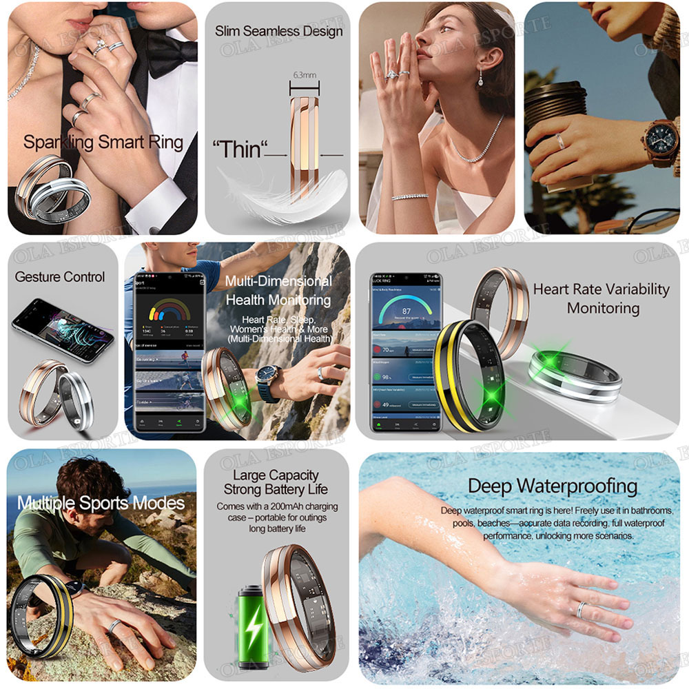 New Smart Ring Heart Rate Stre - Health Monitors ulasan dan harga